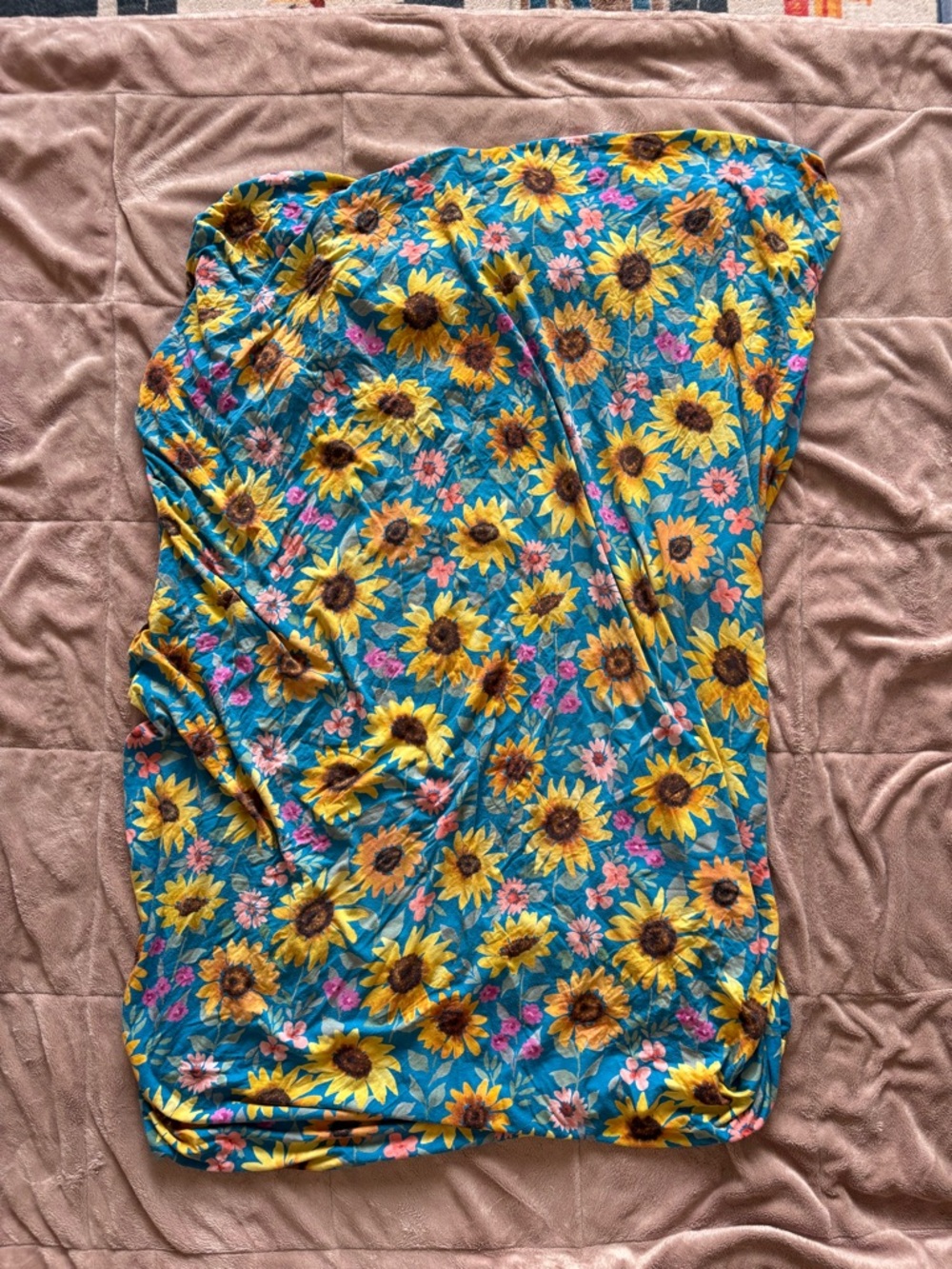 Little Sleepies sunflower fields crib sheet